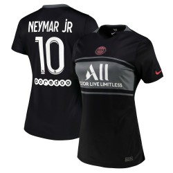 Neymar Jr. Paris Saint-Germain Kvinnor's 2021/22 Tredje Breathe Stadium Spelare Matchtröja - Svart