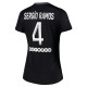 Sergio Ramos Paris Saint-Germain Kvinnor's 2021/22 Tredje Breathe Stadium Spelare Matchtröja - Svart