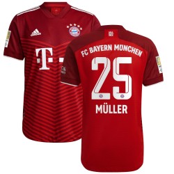 Thomas Müller Bayern Munich 2021/22 Hemma Authentic Spelare Matchtröja - Röd
