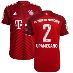 Dayot Upamecano Bayern Munich 2021/22 Hemma Authentic Spelare Matchtröja - Röd