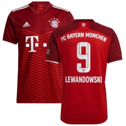 Robert Lewandowski Bayern Munich 2021/22 Hemma Spelare Matchtröja - Röd