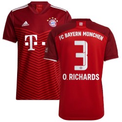 Omar Richards Bayern Munich 2021/22 Hemma Spelare Matchtröja - Röd