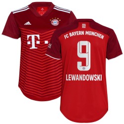 Robert Lewandowski Bayern Munich Kvinnor's 2021/22 Hemma Spelare Matchtröja - Röd