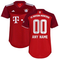 Bayern Munich Kvinnor's 2021/22 Hemma Custom Matchtröja - Röd