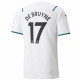 Kevin De Bruyne Manchester City 2021/22 Borta Spelare Matchtröja - Vit
