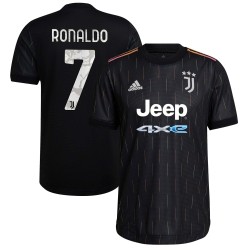 Cristiano Ronaldo Juventus 2021/22 Borta Authentic Spelare Matchtröja - Svart