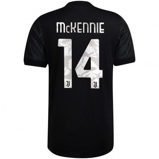 Weston McKennie Juventus 2021/22 Borta Authentic Spelare Matchtröja - Svart