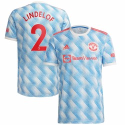 Victor Lindelof Manchester United 2021/22 Borta Spelare Matchtröja - Vit