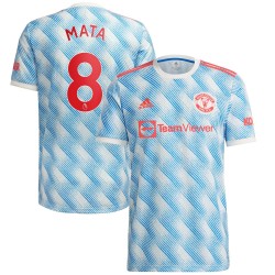 Juan Mata Manchester United 2021/22 Borta Spelare Matchtröja - Vit