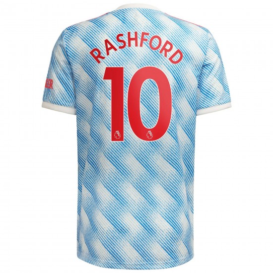 Marcus Rashford Manchester United 2021/22 Borta Spelare Matchtröja - Vit