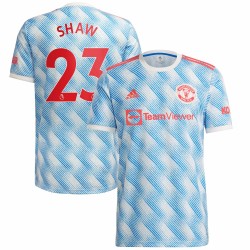 Luke Shaw Manchester United 2021/22 Borta Spelare Matchtröja - Vit