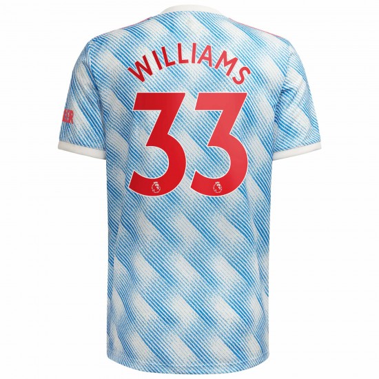 Brandon Williams Manchester United 2021/22 Borta Spelare Matchtröja - Vit