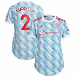 Victor Lindelof Manchester United Kvinnor's 2021/22 Borta Spelare Matchtröja - Vit