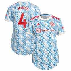 Phil Jones Manchester United Kvinnor's 2021/22 Borta Spelare Matchtröja - Vit