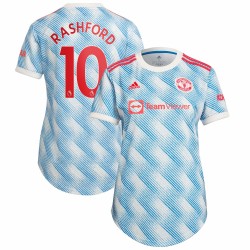 Marcus Rashford Manchester United Kvinnor's 2021/22 Borta Spelare Matchtröja - Vit