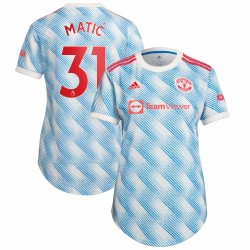 Nemanja Matic Manchester United Kvinnor's 2021/22 Borta Spelare Matchtröja - Vit