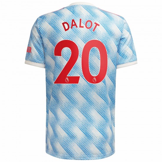 Diogo Dalot Manchester United Barn 2021/22 Borta Spelare Matchtröja - Vit