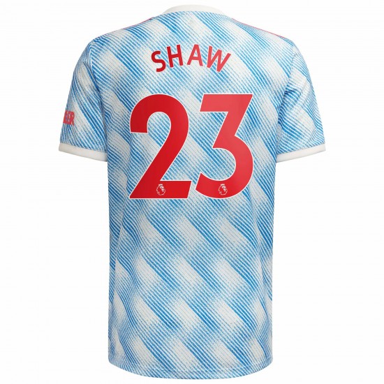 Luke Shaw Manchester United Barn 2021/22 Borta Spelare Matchtröja - Vit