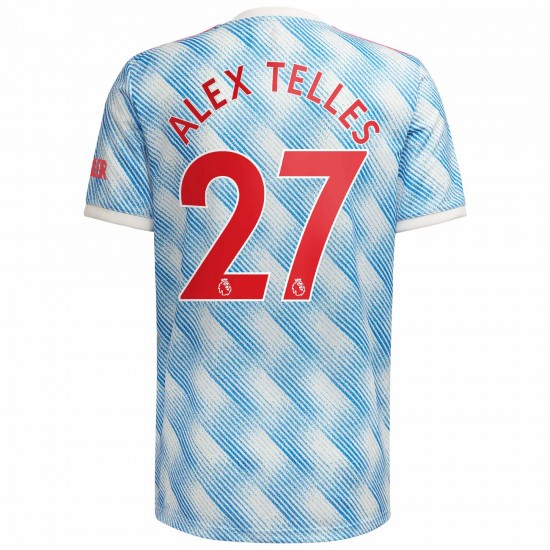 Alex Telles Manchester United Barn 2021/22 Borta Spelare Matchtröja - Vit
