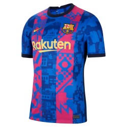 Barcelona 2021/22 Tredje Breathe Stadium Custom Matchtröja - Blå