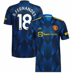 Bruno Fernandes Manchester United 2021/22 Tredje Spelare Matchtröja - Blå