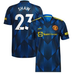 Luke Shaw Manchester United 2021/22 Tredje Spelare Matchtröja - Blå