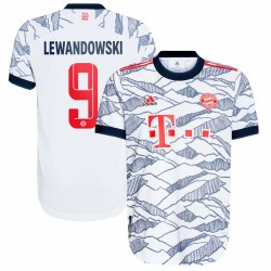 Robert Lewandowski Bayern Munich 2021/22 Tredje Authentic Spelare Matchtröja - Vit