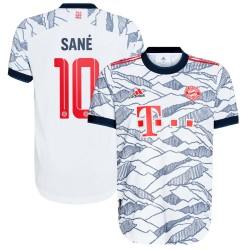 Leroy Sané Bayern Munich 2021/22 Tredje Authentic Spelare Matchtröja - Vit