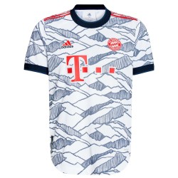 Leroy Sané Bayern Munich 2021/22 Tredje Authentic Spelare Matchtröja - Vit