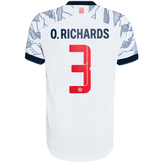 Omar Richards Bayern Munich 2021/22 Tredje Authentic Spelare Matchtröja - Vit