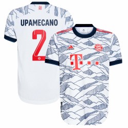 Dayot Upamecano Bayern Munich 2021/22 Tredje Authentic Spelare Matchtröja - Vit