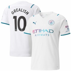 Jack Grealish Manchester City 2021/22 Borta Spelare Matchtröja - Vit