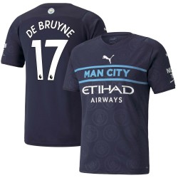 Kevin De Bruyne Manchester City 2021/22 Tredje Spelare Matchtröja - Marin