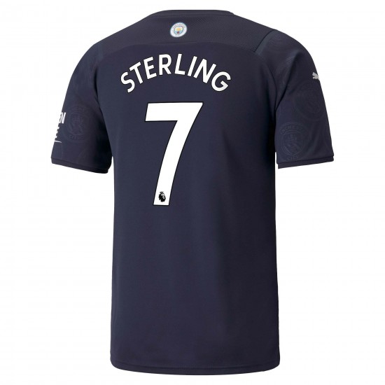 Raheem Sterling Manchester City 2021/22 Tredje Spelare Matchtröja - Marin