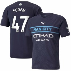 Phil Foden Manchester City 2021/22 Tredje Spelare Matchtröja - Marin