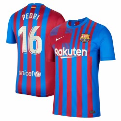 Pedri Barcelona 2021/22 Hemma Stadium Breathe Spelare Matchtröja - Blå