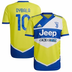 Paulo Dybala Juventus 2021/22 Tredje Authentic Spelare Matchtröja - Gul