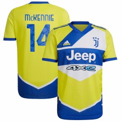 Weston McKennie Juventus 2021/22 Tredje Authentic Spelare Matchtröja - Gul