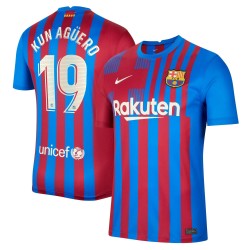 Sergio Agüero Barcelona 2021/22 Hemma Breathe Stadium Spelare Matchtröja - Blå
