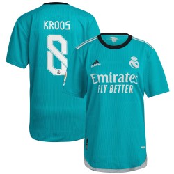 Toni Kroos Real Madrid 2021/22 Tredje Authentic Spelare Matchtröja - Aqua
