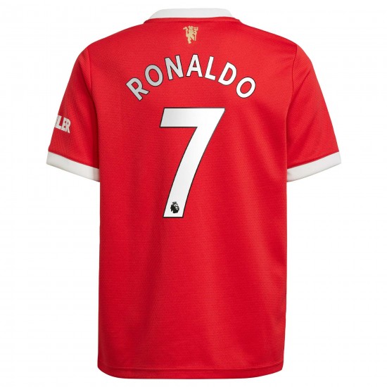 Cristiano Ronaldo Manchester United Barn 2021/22 Hemma Matchtröja - Röd
