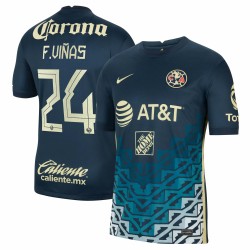 Federico Viñas Klubblag América 2021/22 Borta Breathe Stadium Spelare Matchtröja - Marin