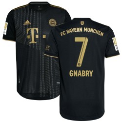 Serge Gnabry Bayern Munich 2021/22 Borta Authentic Spelare Matchtröja - Svart