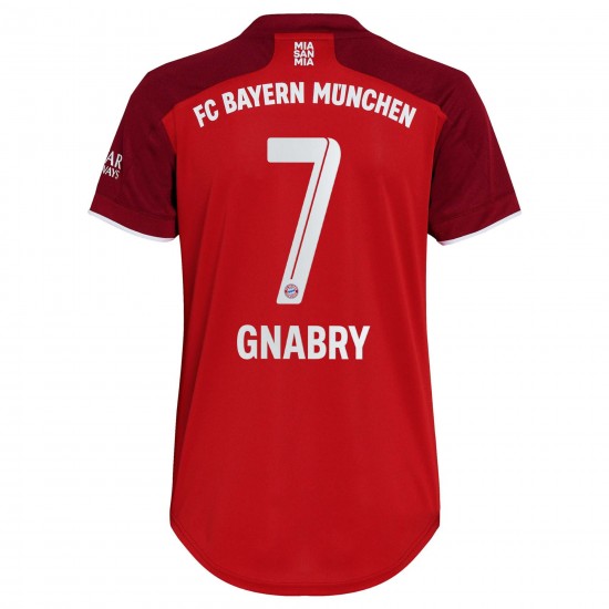 Serge Gnabry Bayern Munich Kvinnor's 2021/22 Hemma Spelare Matchtröja - Röd