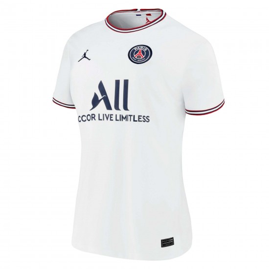 Paris Saint-Germain Jordan Brand Kvinnor's 2021/22 Fourth Matchtröja - Vit