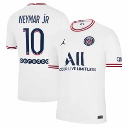 Neymar Jr. Paris Saint-Germain Jordan Brand 2021/22 Fourth Matchtröja - Vit