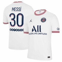 Lionel Messi Paris Saint-Germain Jordan Brand 2021/22 Fourth Matchtröja - Vit