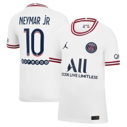 Neymar Jr. Paris Saint-Germain Jordan Brand Barn 2021/22 Fourth Matchtröja - Vit