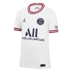 Kylian Mbappé Paris Saint-Germain Jordan Brand Barn 2021/22 Fourth Matchtröja - Vit