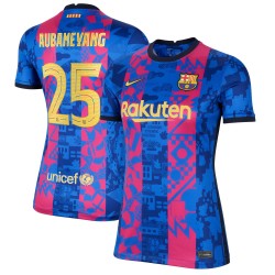 Pierre-Emerick Aubameyang Barcelona Kvinnor's 2021/22 Tredje Breathe Stadium Spelare Matchtröja - Blå